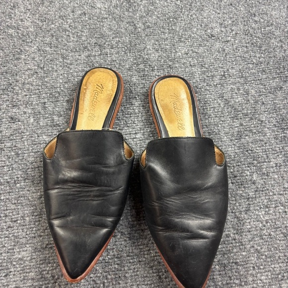 MADEWELL Women’s Black Leather Slip-On Mules Flat Slides size: 7.5 - Picture 3 of 10